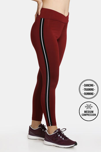 Buy Zelocity Quick Dry Gym Leggings - Russet Brown